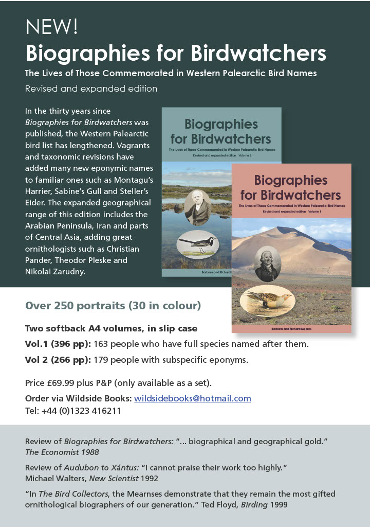 Biographies for Birdwatchers - new edition